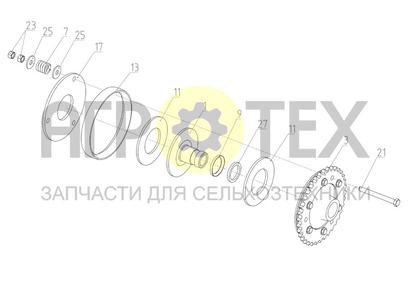 Механизм предохранительный (S300.29.10.200) (№17 на схеме)